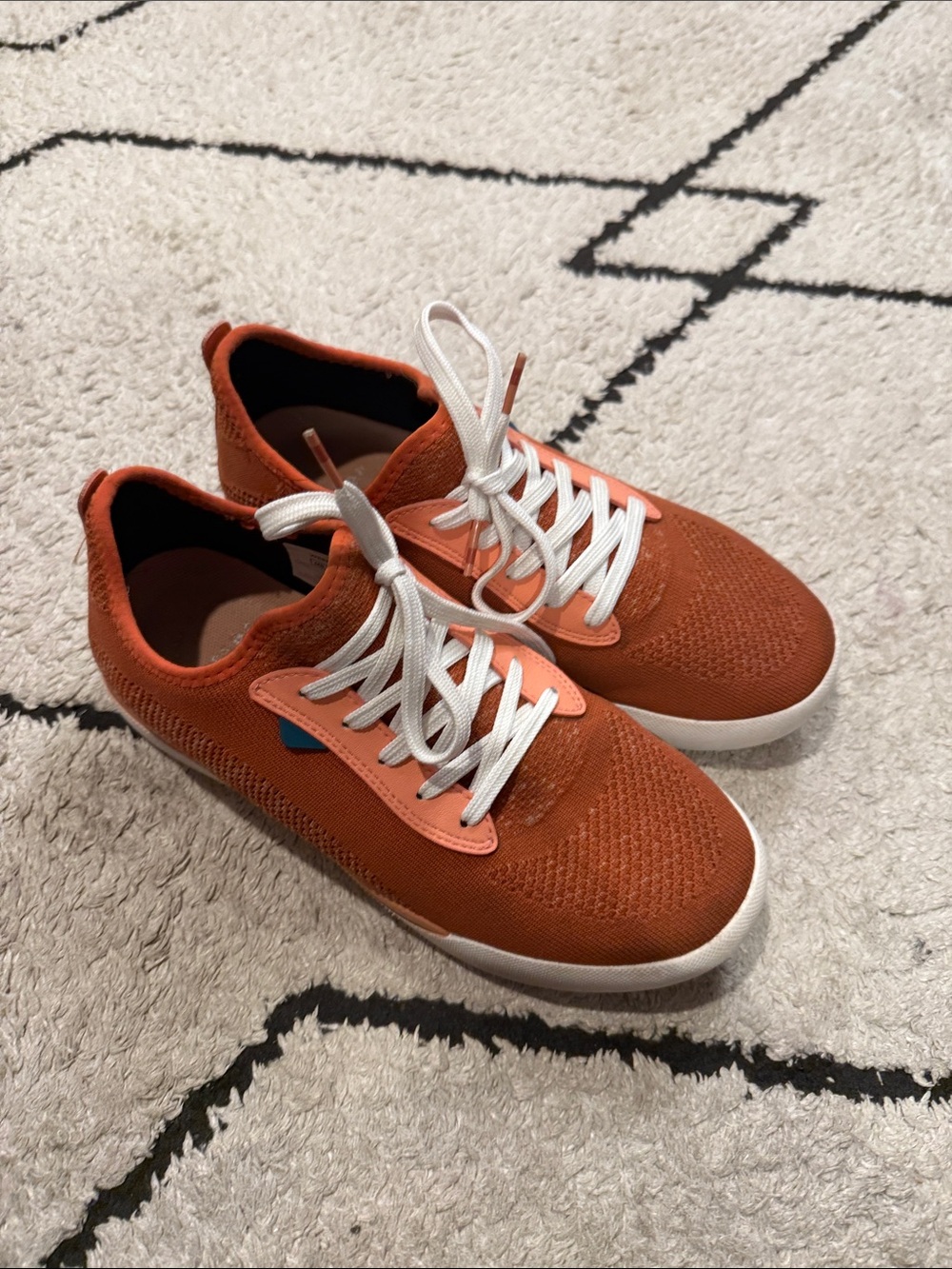 vessi 9 Lightweight Orange Knit Sneakers - Unbranded